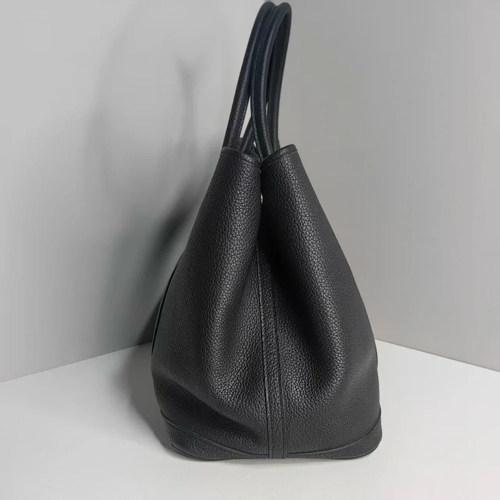 Hermes Garden Party 36 Togo A 2017 Black Silver Hardware Handbag Negonda - Picture 4 of 14